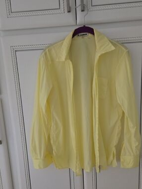 Jil Sander Pale Yellow Zipper Shirt